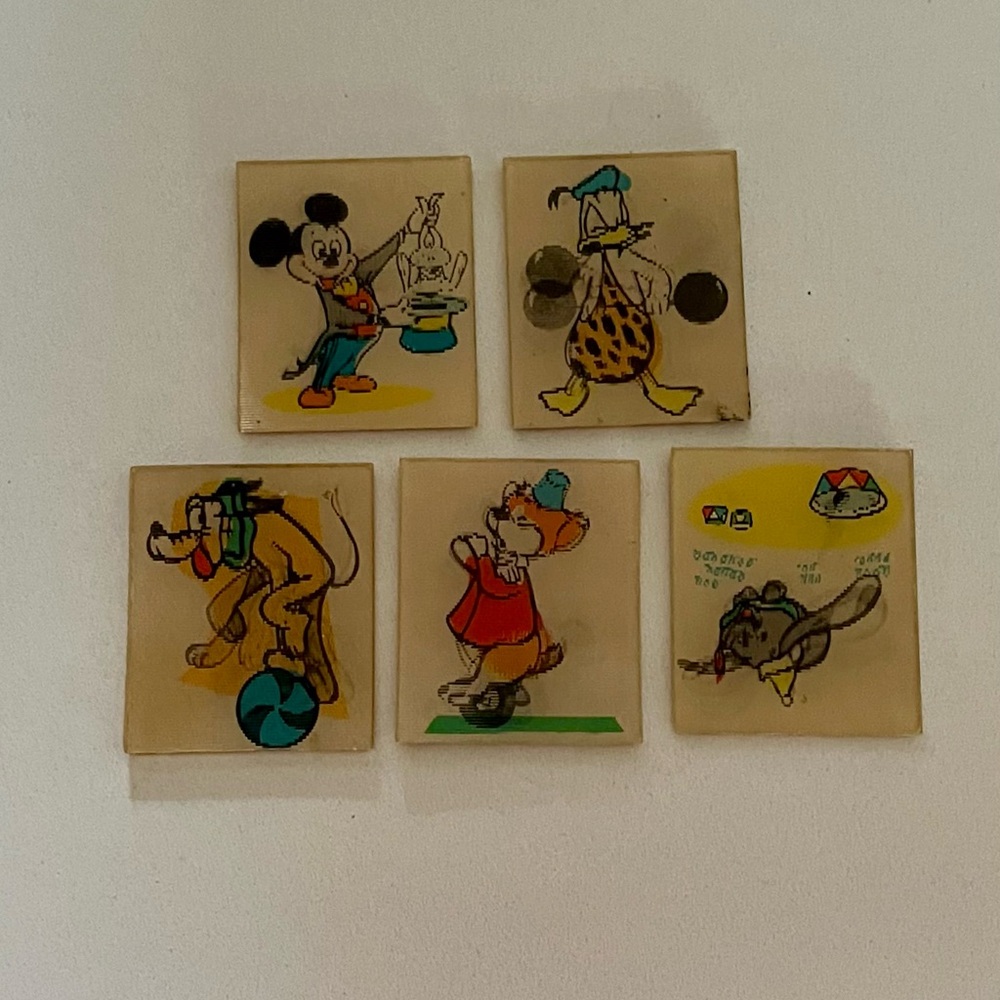 Set of 5 vintage Cheerios vari-view flashing Disney cards